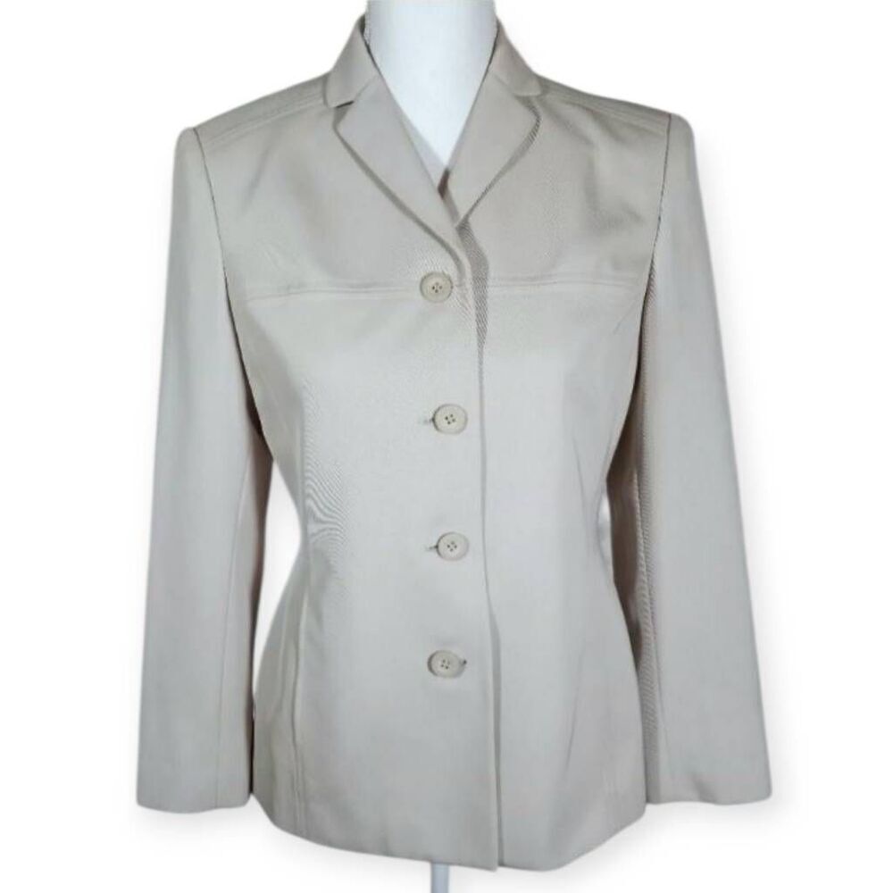 PETITE SOPHISTICATE CREAM BLAZER SZ.4P EUC.